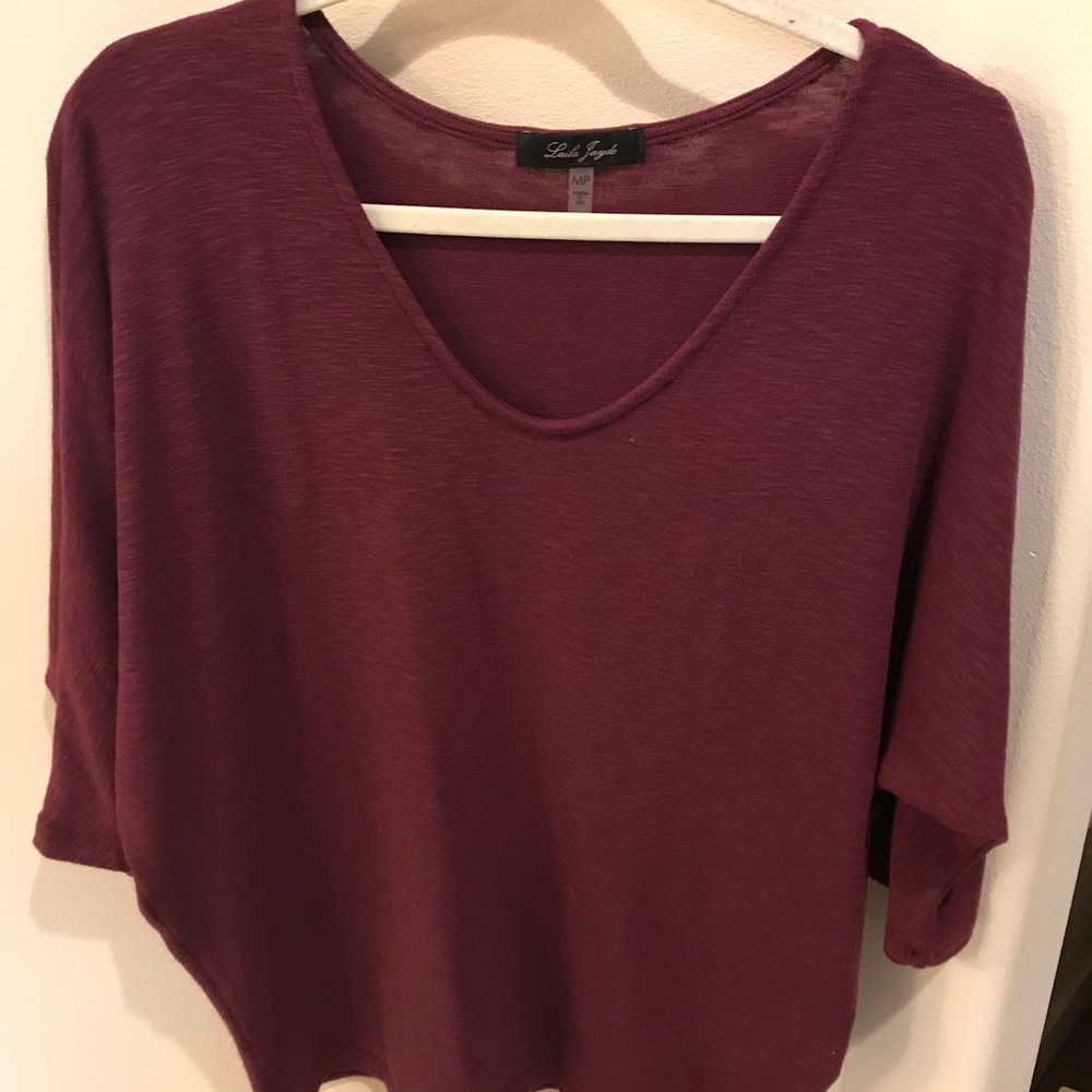 Stitch Fix dolman sleeve sweater. Plum color.